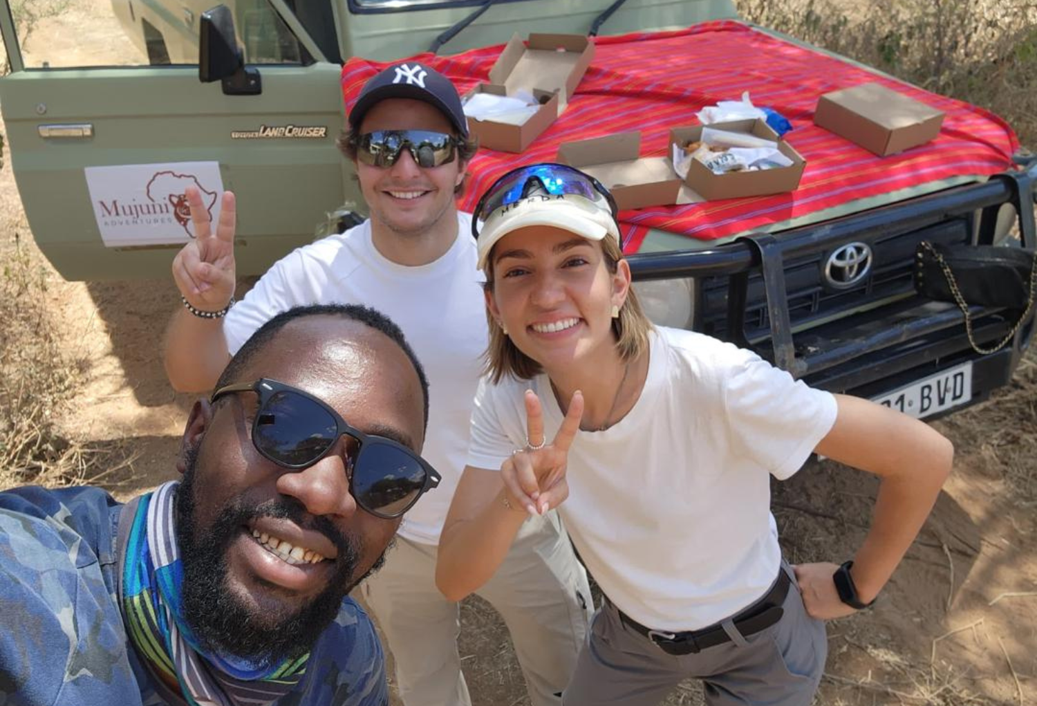 Guide and guests at Mujuni Africa Adventures (1)