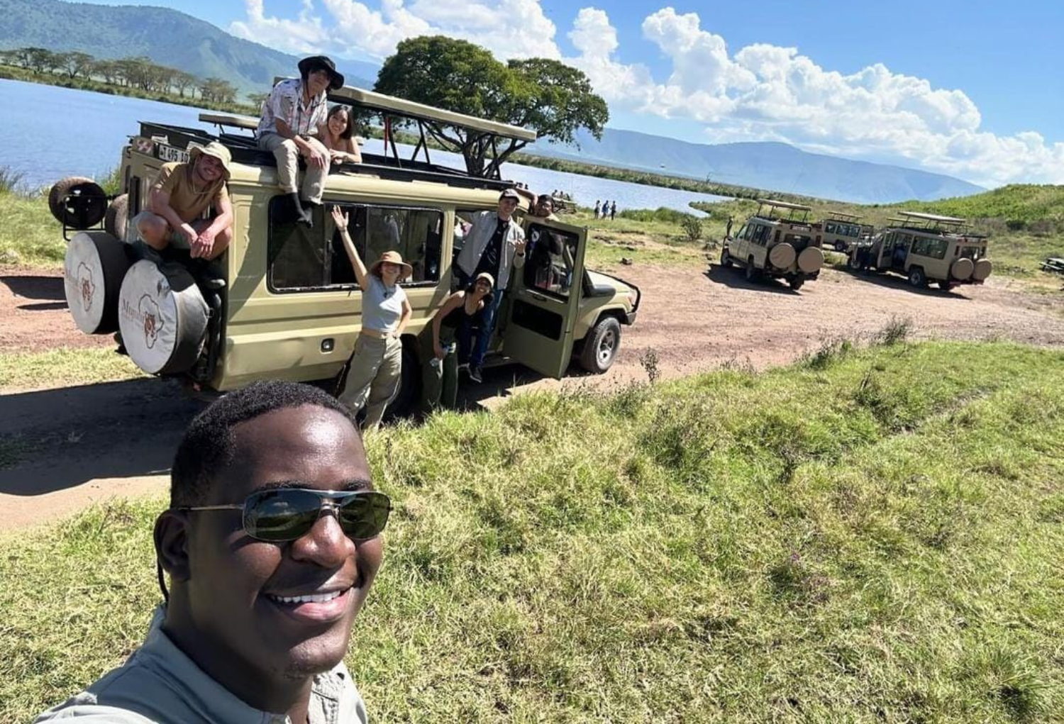 Guide and guests at Mujuni Africa Adventures (2)
