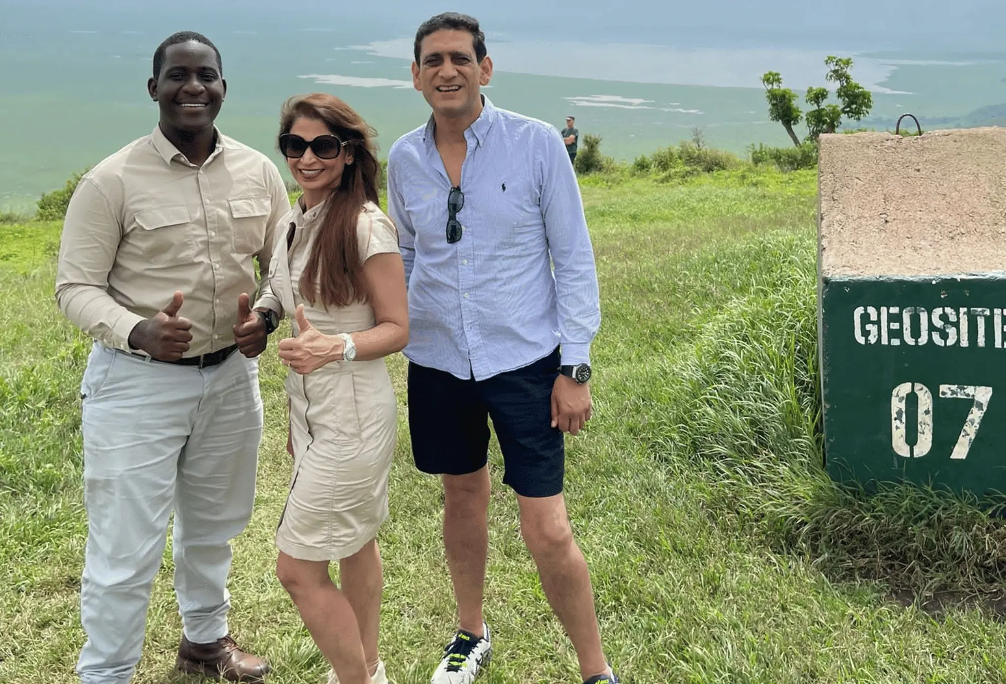 Guide and guests at Mujuni Africa Adventures0